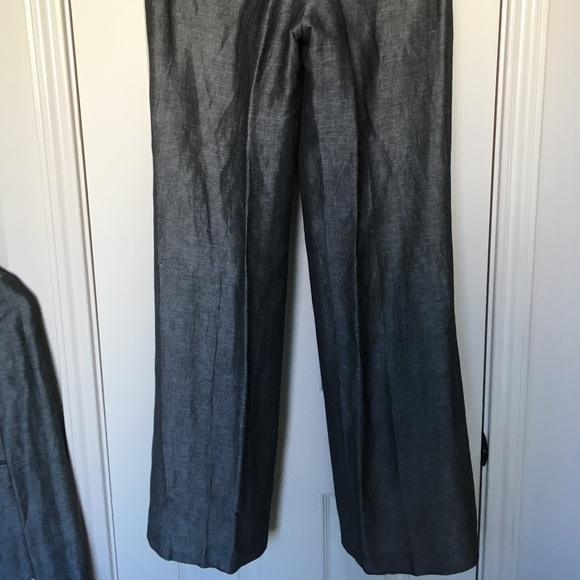 LOFT Silver Grey Shantung Jacket and matching Pants size 0 - Picture 8 of 9